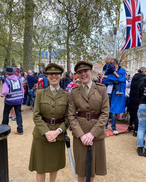 MEMBERS OF THE CORPS SUPPORT THE CORONATION PARADE