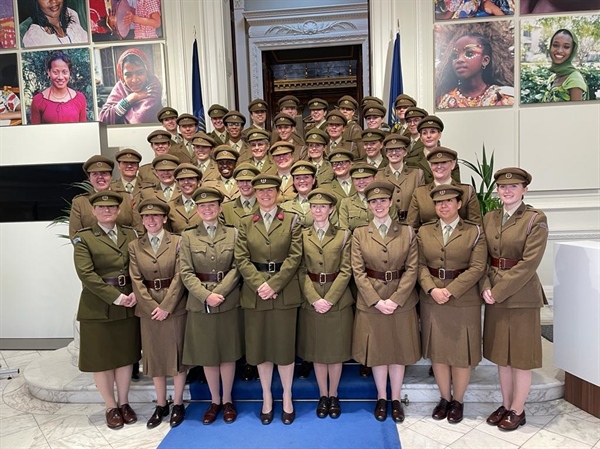 Members of the First Aid Nursing Yeomanry (Princess Royal's Volunteer Corps) support the Accession Council